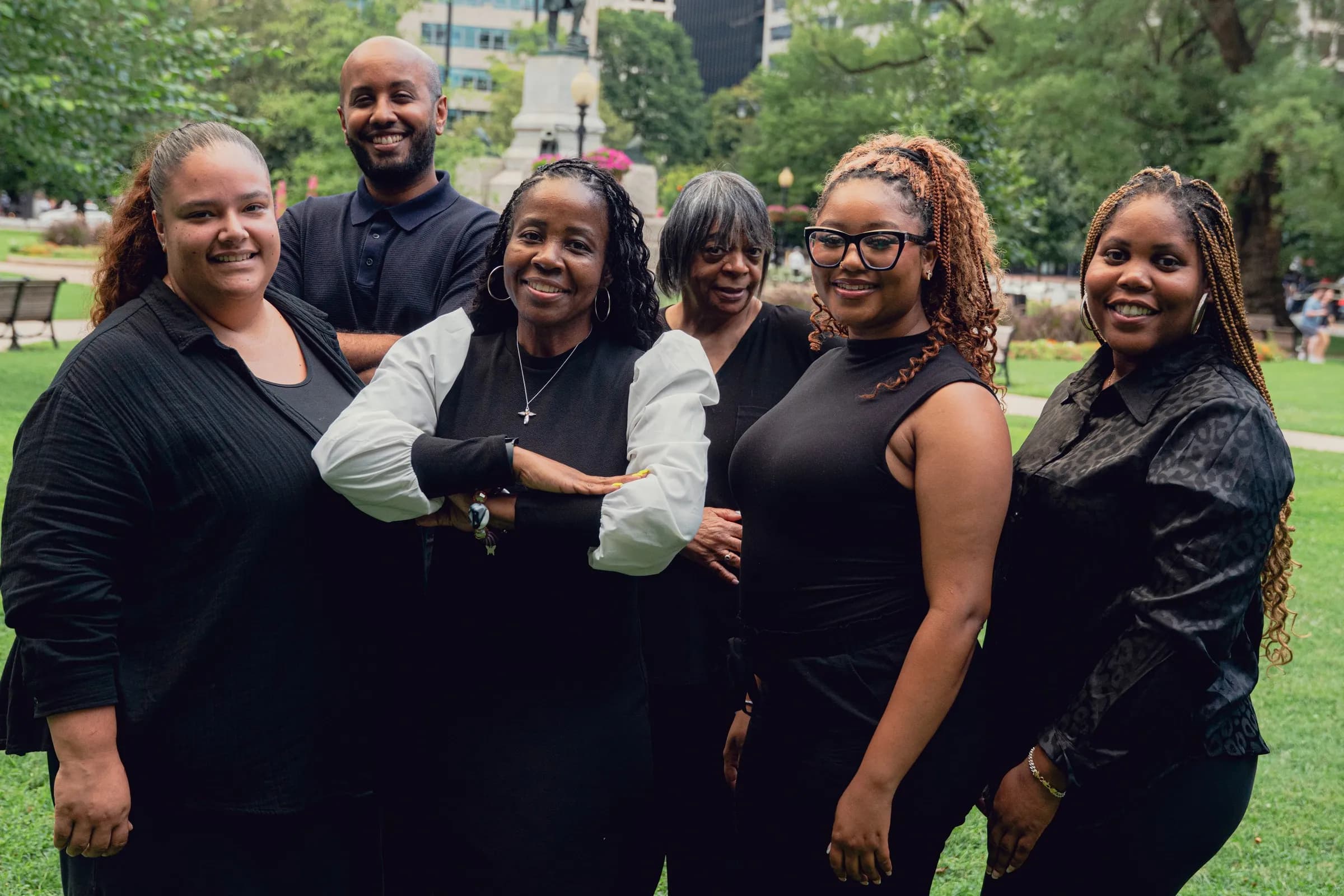 The DC Perio & Implants front-office team outside the office